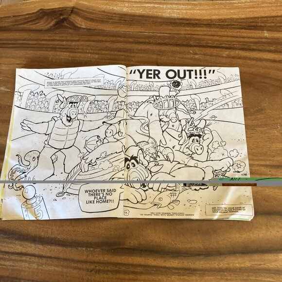 Burger King ALF MELMAC Meal Box Activity Book - Take Me, ALF To The Ball Game - Picture 10 of 11